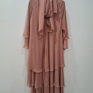Elegant Women's Layered Dress in Rose